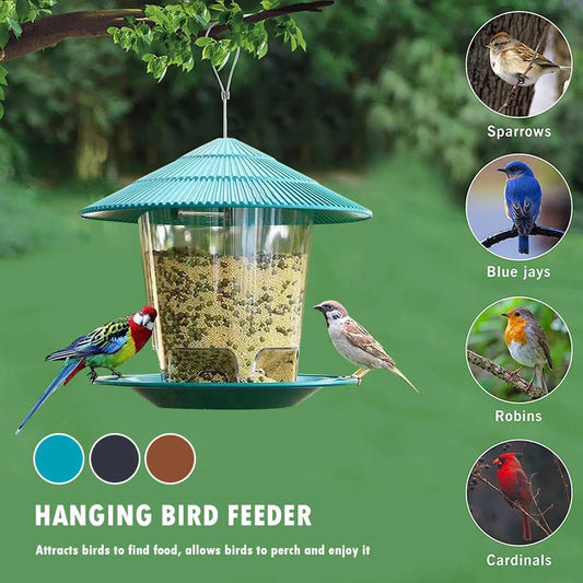 Multi-Hole Hanging Nut Bird Feeder — 3 Colors